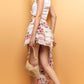 AMORA Asymmetric Tiered Floral Skirt