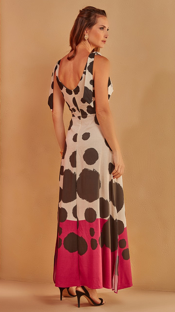 HAZEL Deconstructed Polka Dot Maxi Dress