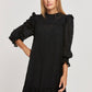 LYDIE Boat Neck Puff Sleeve Mid-Length Dress - FINAL SALE