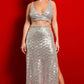 WENDY Sequin Cropped Top Maxi Skirt Two-Piece Set